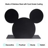 Finex Mickey Mouse Head Stainless Steel Napkin Holder Stand for kitchen table party (Black)