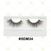 Generic SJ LASHES 5D Mink Lashes #5DM34 Pair of Vegan Black Mink Fur False Eyelashes (5DM34)