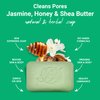 HERBOGANIC Jasmine, Honey and Shea Butter Herbal Soap | Natural Bar Soap for Cleansing Pores | Clarifying and Nourishing | Gentle for Men and Women | 5 Oz (Pack of 1)