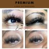 EVERMINKS Cashmere Volume Lash Extensions D 0.05 Thickness (13-19mm), Black Velvet Eyelash Trays, Lash Tech Supplies (0.05 D, 16MM)