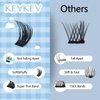 KevKev Lash Clusters 168 Pcs Cluster Lashes DIY Lash Extensions Mixed Styles Individual Lashes Eyelash Clusters Thin Band & Soft False Lashes Wispy Natural Lash Extension Clusters (Cirrus, D-8-18mix)