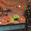 Guass Christmas Party Plates and Napkins Table Decorations - 32 Pack Christmas Paper Plates Party Decorations Dinnerware Set for Xmas Holiday Birthday Baby Shower Party Favors, Serve 16