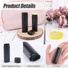 40 PCS 4.5g Oval Lip Balm Tubes Plastic Twist-up Filling Stick Refillable Lipstick Tube Containers for Chapstick Homemade Lip Balm DIY Deodorants Crayon (Black)