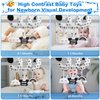 Baby Spiral Hanging Stroller and Car Seat Toys for Babies 0-6 Months Black and White High Contrast Sensory Toy Newborn Plush Activity Toys for Crib Mobile, Best Gift for 0 3 6 9 12 Months Baby