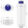 Somune Water Filter for Delonghi DLSC002, Delongie Water Filter Cartridge Active Carbon Fabric Softener, Compatible with Delongie ECAM, Esam, ETAM, BCO, EC. (Pack of 4)