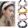 Gangel Boho Headbands Wide Floral Style Cloth Hair Bands Cute Knot Head Bands Fashion Headwear Accessory for Girls and Women(pack of 4)