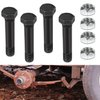4 Pack 9/16"-18 x 3" Long Trailer Leaf Spring Shackle Bolts w/Lock Nuts, fit for 1-3/4” Wide Leaf Spring & Double Eye Leaf Springs, for 2,000lb and 3,500lb Axles