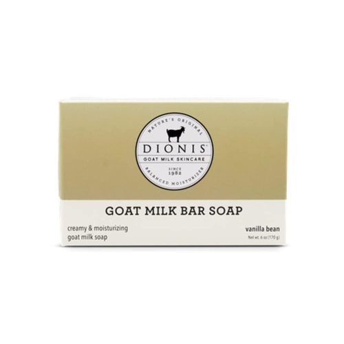 Dionis Goat Milk Skincare 6oz Vanilla Bean Scented Hand & Body Bar Soap - Moisturize, Restore, For All Skin Types, Non Greasy, No Residue - Cruelty Free Made In The USA - Paraben Free Formula