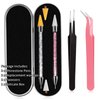 𝟐𝐏cs Rhinestone Picker Tool With 2 Wax Tip, Nail Art Rhinestones Gems Tool,Nail Art Accessories 𝐃𝐢𝐚𝐦𝐨𝐧𝐝 𝐏𝐚𝐢𝐧𝐭𝐢𝐧𝐠 𝐃𝐨𝐭𝐭𝐢𝐧𝐠 𝐏𝐞𝐧 For Nail Art