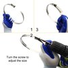 EesTeck 4" (Diameter) Adjustable 304 Stainless Steel Duct Clamps Pipe Clamp Air Ducting Clamp worm drive hose clamps (4Pcs)