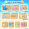 FUSPWEAO Beach Toys Sand Toys for Kids, Sand Castle Toys for Beach with Sand Castle Bucket, Sand Molds, Shovel and Rake, Sand Castle Kit, Sandbox Toys for Toddlers, Travel Beach Toys for Kids 3-10