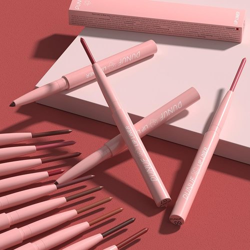 evpct Matte Velvet Lip Liner Pencils Retractable for Shaping & Sculpting Lips, Wine Red Lip Pencils for Women Long Lasting Waterproof Rich Lip Colors Liner Crayon Lipstick delineador de labios 02