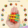 Syhood 12 Pcs Wooden Brain Teaser Puzzles 3D IQ Challenge Puzzle Toy Games Logic Mind Smart Puzzle Box Lock Toy Brain Teaser Intellectual Removing Assembling Puzzle Gift Set for Adults Teenagers
