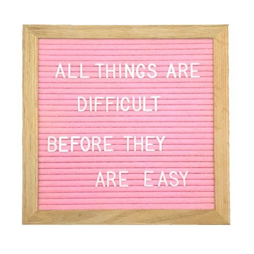 Felt Board Felt Letter Board, 10 x 10 inch Message Board Word Board Letter Board Sign Bulletin Board Letters, Pregnancy Announcements Baby Announcement Sign, Valentines Day Gifts for Her Letterboard (Pink)