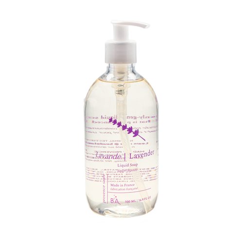 Provence Sante Natural Liquid Soap - Moisturizing Almond Oil Hand Soap with Calming Lavender Scent - Elegant Pump Dispenser for Kitchen & Bath (16.9 oz)