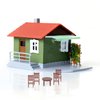 Toyvian 4 Sets Dollhouse Miniature Furniture Mini House Table and Chair Models Set 1: 50 Plastic Furniture for DIY Fairy Garden Dollhouse Decoration Pretend Dollhouse Table Chair
