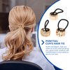 Lurrose Gold Ponytail Cuff Accessory - Punk Gothic Elastic Hair Tie Band with Hair Rope (6 Pcs)