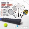 ALIEN PROS Tennis Racket Grip Tape (6 Grips) - Precut and Dry Feel Tennis Grip - Tennis Overgrip Grip Tape Tennis Racket - Wrap Your Racquet for High Performance (6 Grips, Black)
