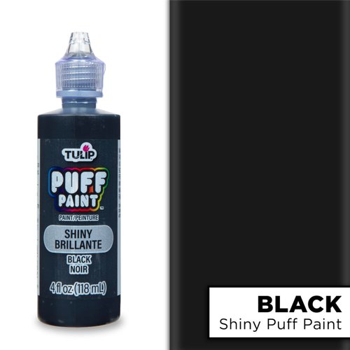 TULIP Dimensional Fabric Paint 41401 Dfpt 4Oz Slick Black, 4 Fl Oz (Pack of 1), Packaging may vary