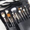 Groupcow 22 Pockets Professional Cosmetic Makeup Brush Bag with Artist Belt Strap