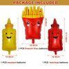 BBQ Party Balloons,5Pcs Food Themed Foil Balloons Hot Dog Hamburger Ketchup French fries Mustard Bottle for Picnic Snacks Baby Shower Birthday Party Decorations Supplies