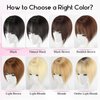 EMMOR 10 Inch Clip in Bangs, 100% Human Hair Bangs Hair Clip with 3 Secure Clips, 360°Cover Top HairPieces with Wispy Fringes for Women enhancing Facial Features(Black)