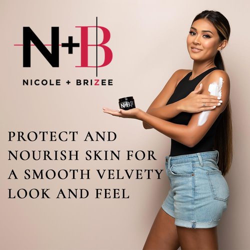 Nicole + Brizee N+B Whipped Body Butter | Vitamin E & Argan Oil Extracts | Ultra Hydrating | No Sticky Residue