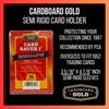 Cardboard Gold Card Saver 1-100 Count - Semi Rigid Card Holder, Trading Card Protectors - PSA-Approved Cardsaver for Baseball, Trading, Sports Cards - Card Sleeves, Binder, & Storage Box Compatible