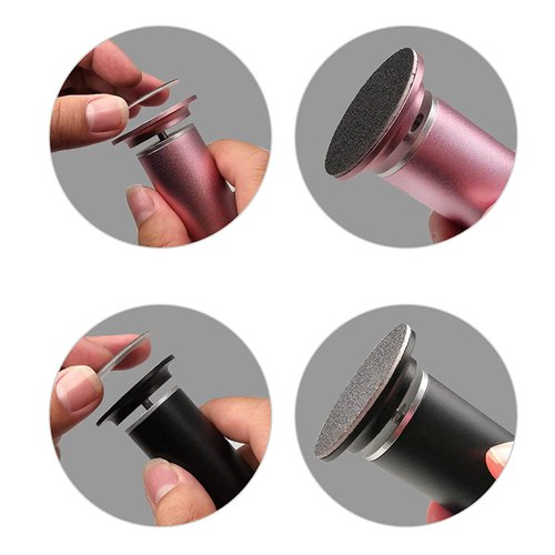 60pcs Replaceable Sandpaper Refill Discs for Electric Foot File Callus Remover Hard Dry Dead Skin Removal (Fine 180 Grit)