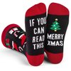 Lavley If You Can Read This, Bring Me Funny Socks - Novelty Gifts for Men, Women and Teens (US, Alpha, One Size, Regular, Regular, Merry Xmas)