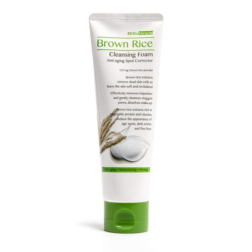 BioMiracle Brown Rice Cleansing Foam, Gentle Face Cleanser, Spot Corrector, Moisturizing Cleanser with Brown Rice Extracts, for Soft, Revitalized Skin (125ml)