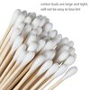 500Ct 6'' Lint Free Long Cotton Swabs - Pure Cotton Tips Gun Cleaning Swabs with Durable Stem, Also fit Makeup, Pet Care, Electronic, Household- Cace Package