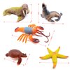 Guaishou Ocean Sea Marine Animal Figures Model Figurine Shark Turtle Walrus Dolphin Octopus Decoration Playset 10pcs Gifts Collection Cognitive Toys