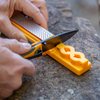 Smith's CCD4 3-in-1 Sharpening System – Yellow – Ceramic Rods – Diamond Stone – Protective Lid – Easy Storage – Knife & Tool Sharpener - Portable