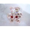 Generic small mini silver pink butterfly crystal hair claw clip