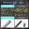 HYTOOS 2mm Short Flame Cuticle Clean Nail Drill Bit, Titanium Series Russian Diamond Nail Bits Professional Safety Under Nail Cleaner for Cuticle Dead Skin, Electric Nails Accessories, Medium