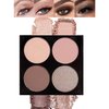 Quad Eyeshadow Palette Makeup,Champagne Rose Pink Dark Brown Bronze Gold Naked Eyeshadow Pallet Matte to Shimmer,High Pigmented Waterproof Long Lasting Creamy Eye Shadow Powder Built-In Mirror,0.31 Oz
