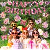 Butterfly Birthday Party Decorations Butterfly Birthday Banner Hanging Swirl for Girl Kids Spring Summer Birthday Baby Shower Wedding Party Supplies