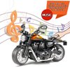 CYYSFIVQZ Die Cast Toy Motorcycle,Pull Back Motorcycle with Sounds and Lights 1:14 Friction Powered Kids Toy Cars,Motorcycle Toys Gift for Boys or Girls Over 3 Years Old Birthday Christmas (Black)