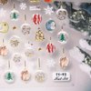 Christmas Nail Art Stickers 5D Nail Decals Gold Winter Snowflakes Nail Sticker Cute Christmas Snowman Stickers Nails Art Decoration for Women Girls Christmas DIY Nail Charms 1Sheet