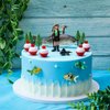 16 Pcs, Decoration Gone fishing cake Topper Fisherman Fishing Birthday Party Supplies for Man Kids Boy Girls gone fishing Themed Party Decor, Mixed Styles