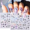 Summer Nail Stickers, Holographic Beach Nail Decals 3D Self -Adhesive Palm Tree Mermaid Tropical Ocean Animal Summer Nail Design Laser Palm Tree Nail Art DIY Nail Decoration for Women Girls(8Sheets)
