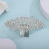 Rumtock Vintage Wedding Bridal Silver Hair Comb Bridesmaid Side Combs for Women Girls Boho Vintage Hair Piece
