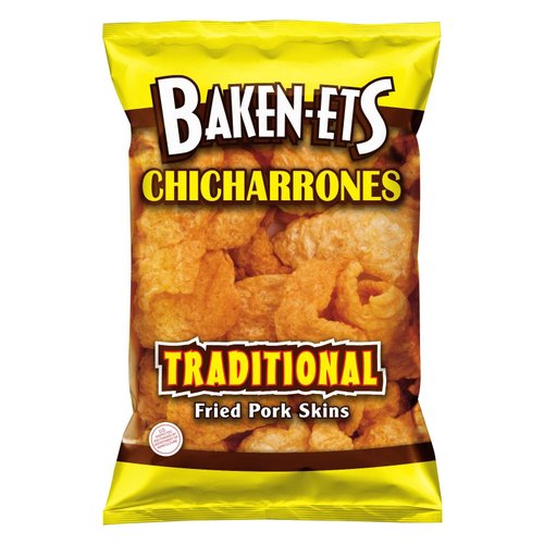 Baken-Ets Fried Pork Skins, Traditional, 3.5 Ounce (Pack of 6)
