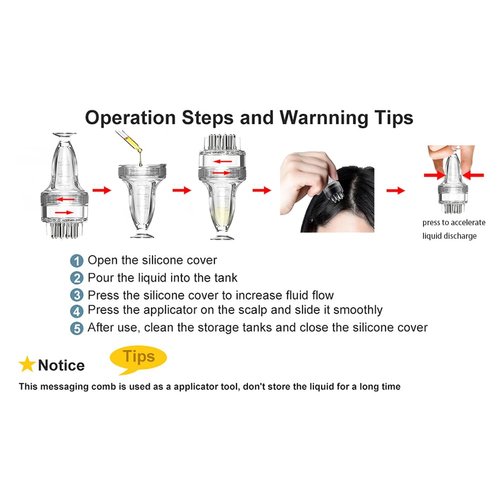 Scalp Applicatior, Hair Oil Scalp Applicator, Scalp Applicator Comb, Scalp Head Fluid Comb, Essential Oil Hair Treatment, Head Scalp Massager Brush, Root Comb applicator