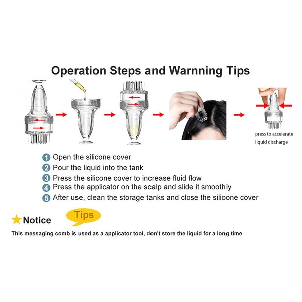 Scalp Applicatior, Hair Oil Scalp Applicator, Scalp Applicator Comb, Scalp Head Fluid Comb, Essential Oil Hair Treatment, Head Scalp Massager Brush, Root Comb applicator