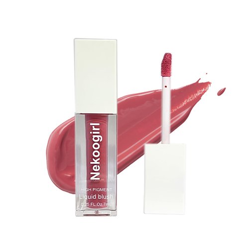 Nekoogirl Liquid Blush, Blush for Cheeks, Matte Natural Cream Blush, Lightweight, long-lasting, highly pigmented formula blushes. (#02, 7ML)