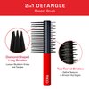 RED by Kiss Detangling Hair Brush for Women Men Children, Hair Straightening Detangler for Curly, Natural, Straight, Afro, Wet or Dry Hair, Glides Through Tangles with Ease (2-In-1 Hairbrush)