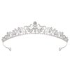 SWEETV Silver Wedding Tiaras and Crowns, Rhinestone Bridal Crown Princess Tiara Headpieces for Women and Flower Girls, Bridgerton Hair Accessories for Birthday Prom Quinceanera