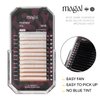 MAGAL FEATHER ICE 1418 Eyelash Extensions 0.07 C D D+ Curl 14-18mm Colored Lash Extensions Individual Lashes Volume Lash Professional Eyelashes Extension Tray (White)(D+_1418 Mixed)